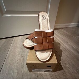 Cliffs by WHITE MOUNTAIN Tan Woven Sandals